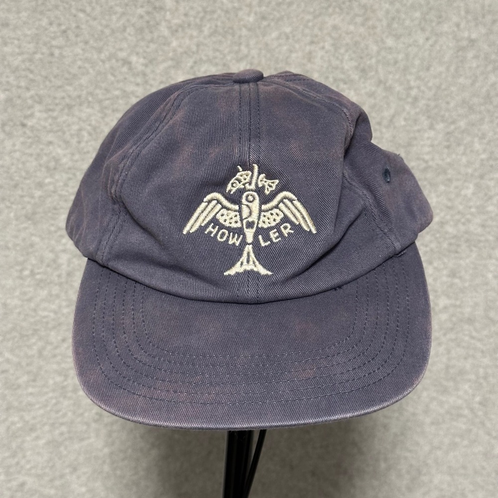 Howler Bros Hat Mens OSFA Navy Blue Faded Cotton Embroidered Logo Dad Cap